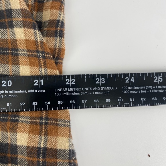 ARIAT Mens XL Flannel Shirt Plaid Long Sleeve Button Up Casual Outdoor Work - Picture 3 of 4